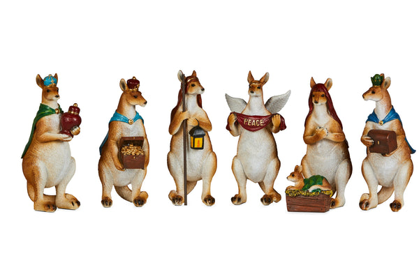 7 Piece Kangaroo Christmas Nativity Scene – Christabelle Australia