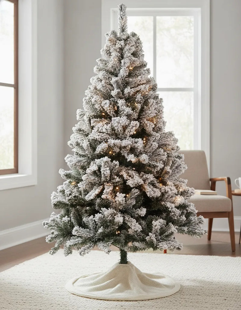 Snow Flaked Christmas Trees