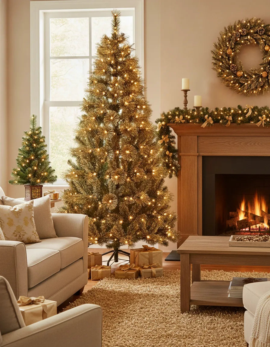 Glittery Gold Pine