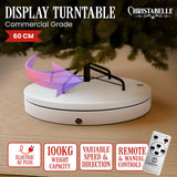 Christabelle 60cmD 100kg Commercial-Grade Electric Display Turntable Christmas Tree - White