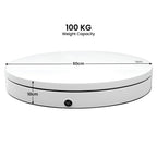 Christabelle 60cmD 100kg Commercial-Grade Electric Display Turntable Christmas Tree - White