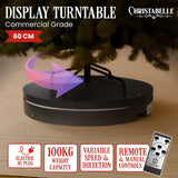 Christabelle 60cmD 100kg Commercial-Grade Electric Display Turntable Christmas Tree - Black