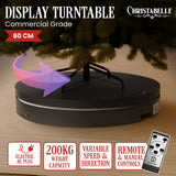 Christabelle 80cm 200kg Commercial Electric Display Turntable with Power Outlet - Black