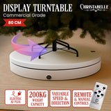 Christabelle 80cm 200kg Commercial Electric Display Turntable Power Outlet - White