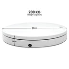 Christabelle 80cm 200kg Commercial Electric Display Turntable Power Outlet - White