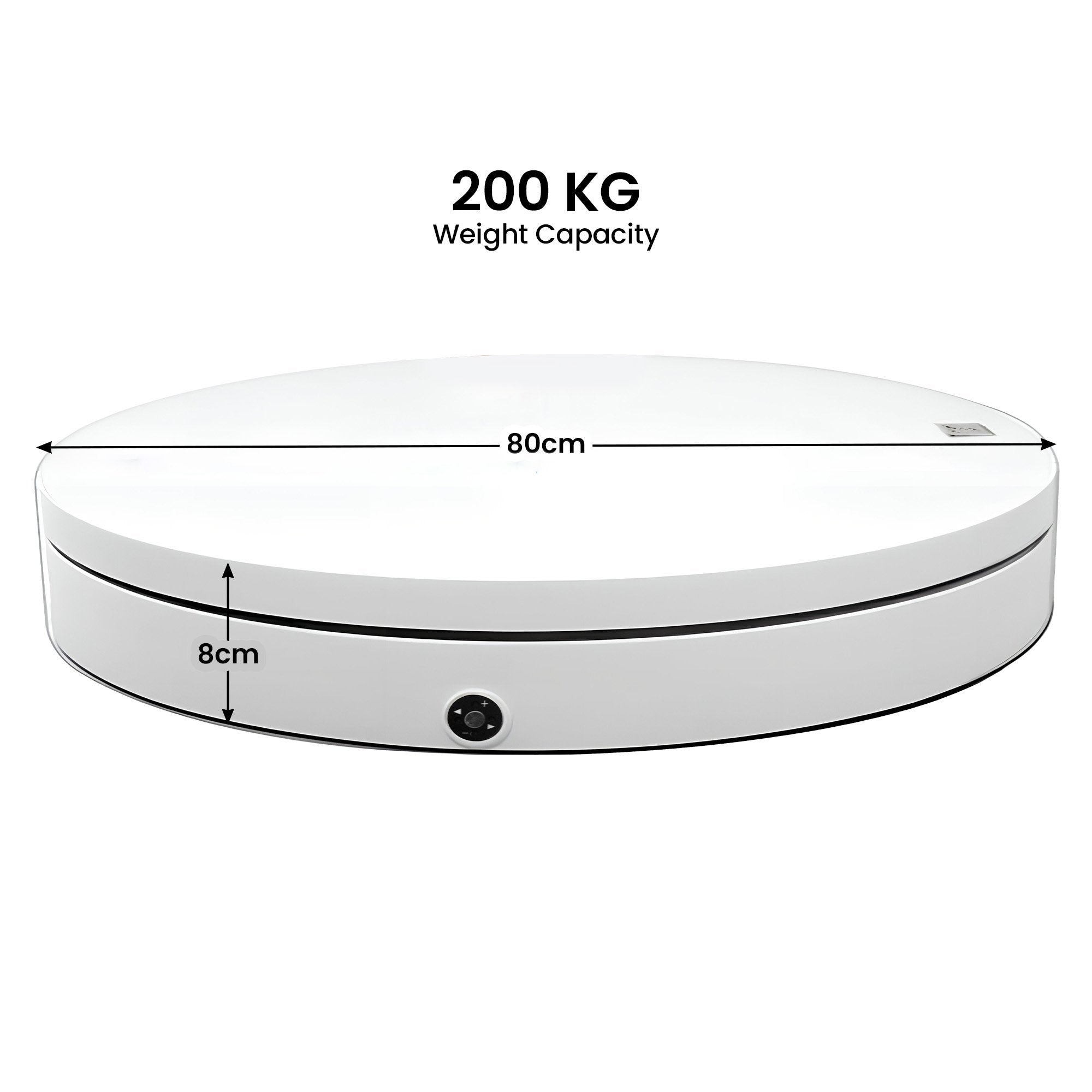 Christabelle 80cm 200kg Commercial Electric Display Turntable Power Outlet - White