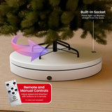 Christabelle 80cm 200kg Commercial Electric Display Turntable Power Outlet - White