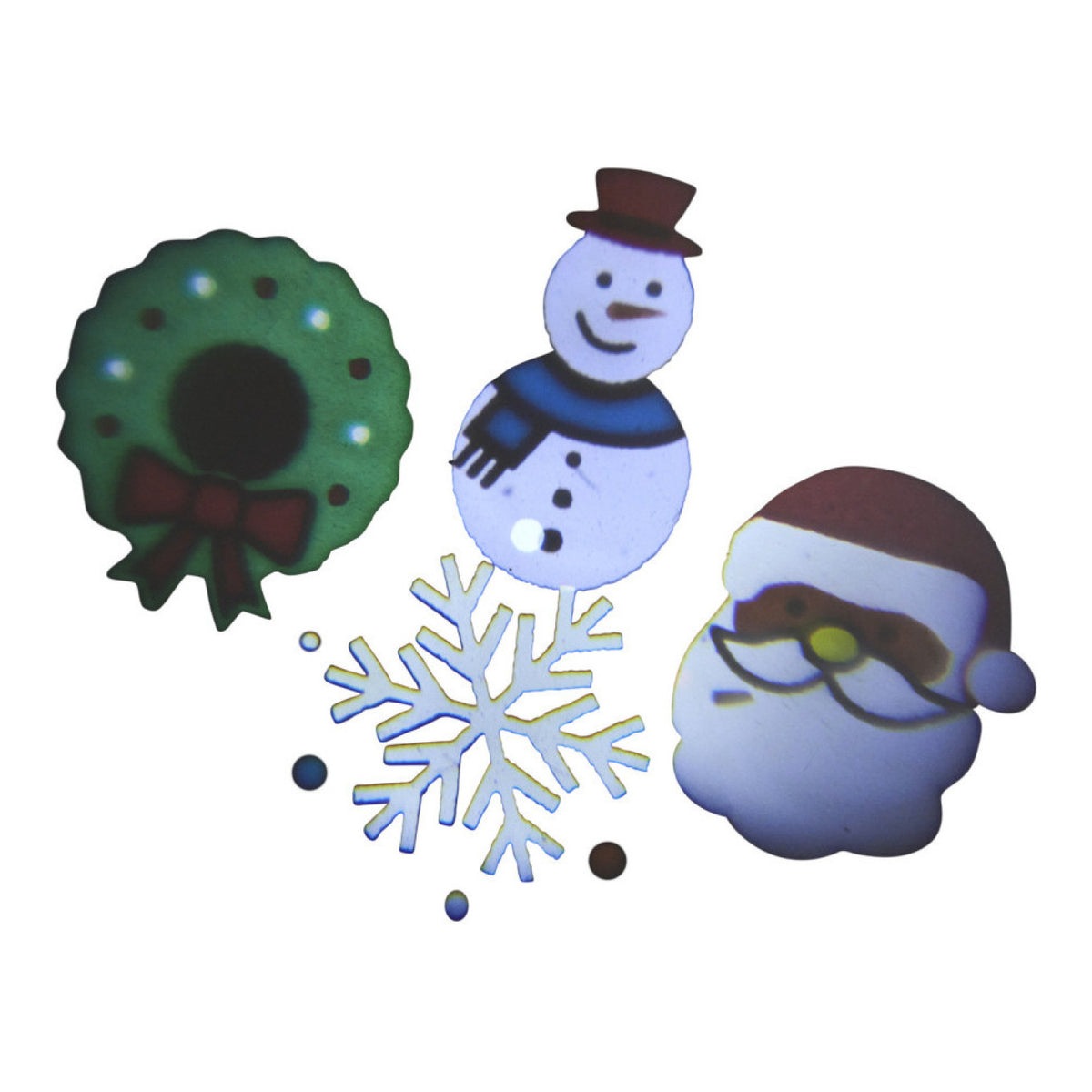 Christmas Tree Topper Snowman w/ Projected Images Lights Snow & Music