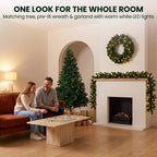 Christabelle Artificial Tree 1.5m 61cm Chadwick Wreath 2.7m Garland with LED Light
