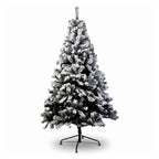Christabelle Snow-Tipped Snowflocked Tree 61cm Snow Wreath Colonial with Lights 2.74m Garland Snow Frosted