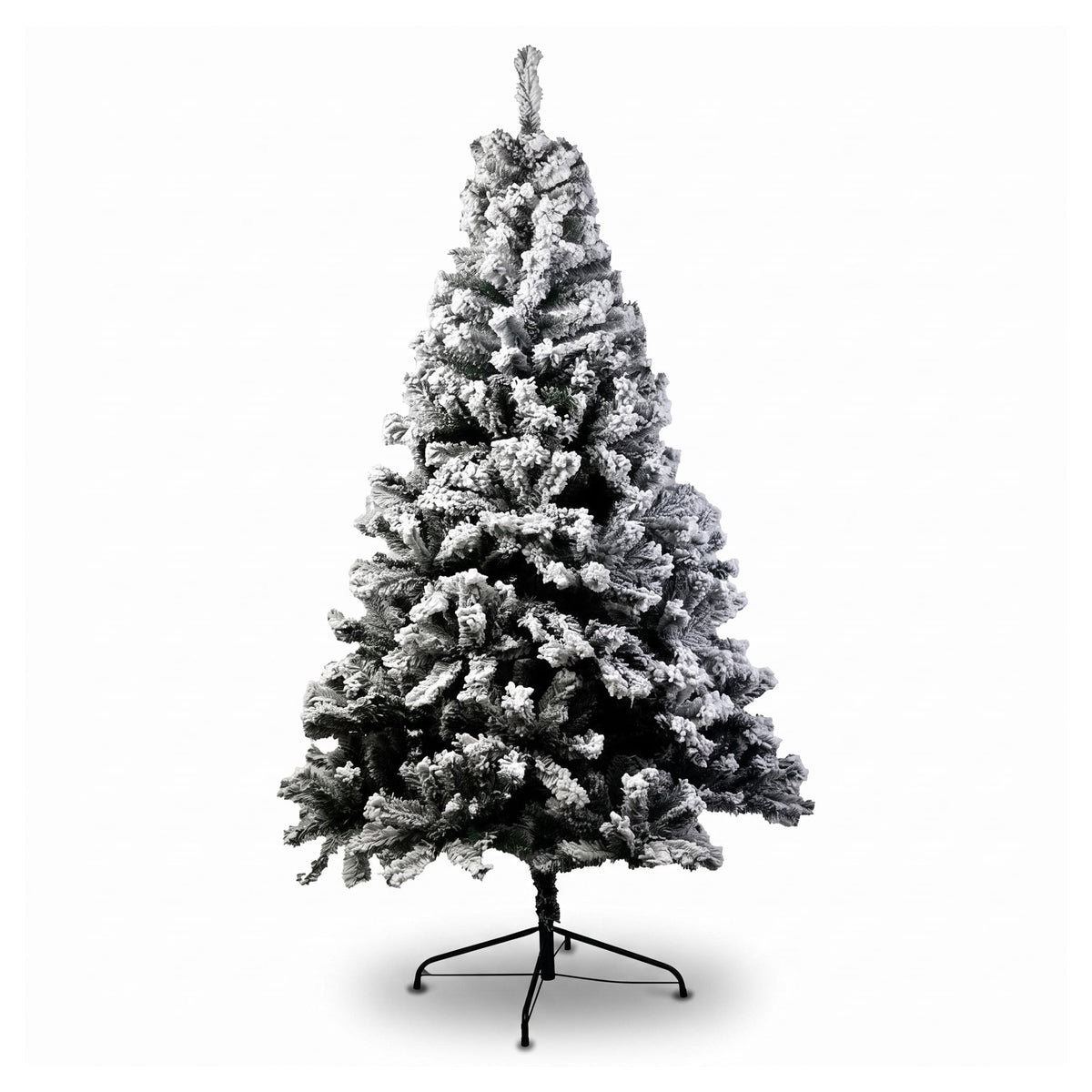 Christabelle Snow-Tipped Snowflocked Tree 61cm Snow Wreath Colonial with Lights 2.74m Garland Snow Frosted