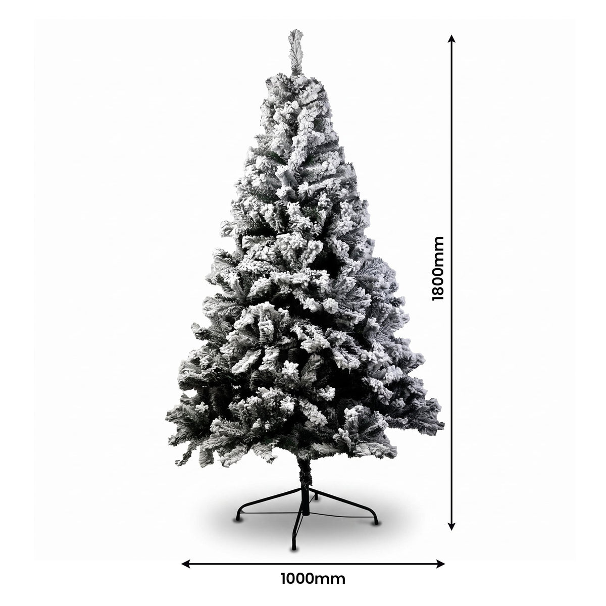 Christabelle Snow-Tipped Snowflocked Tree 61cm Snow Wreath Colonial with Lights 2.74m Garland Snow Frosted