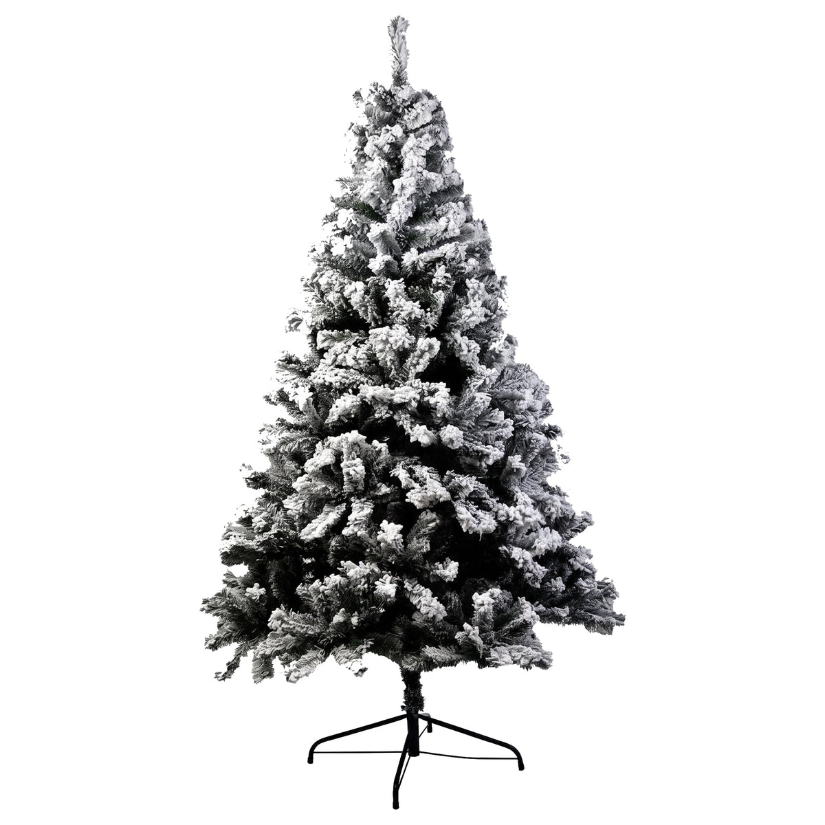 Christabelle Snow-Tipped Tree 61cm Snow Wreath Colonial with Lights 2.74m Garland Snow Frosted