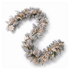 Christabelle Snow-Tipped Christmas 3pc Set 2.4m Christmas Tree Wreath and Garland with LED Lights Holiday Decor
