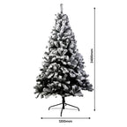 Christabelle Snow-Tipped Christmas 3pc Set 2.4m Christmas Tree Wreath and Garland with LED Lights Holiday Decor