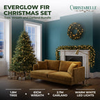 Christabelle 1.8m Prelit Tree 61cm Highland Pine Wreath Prelit 2.74m Highland Pine Christmas Garland