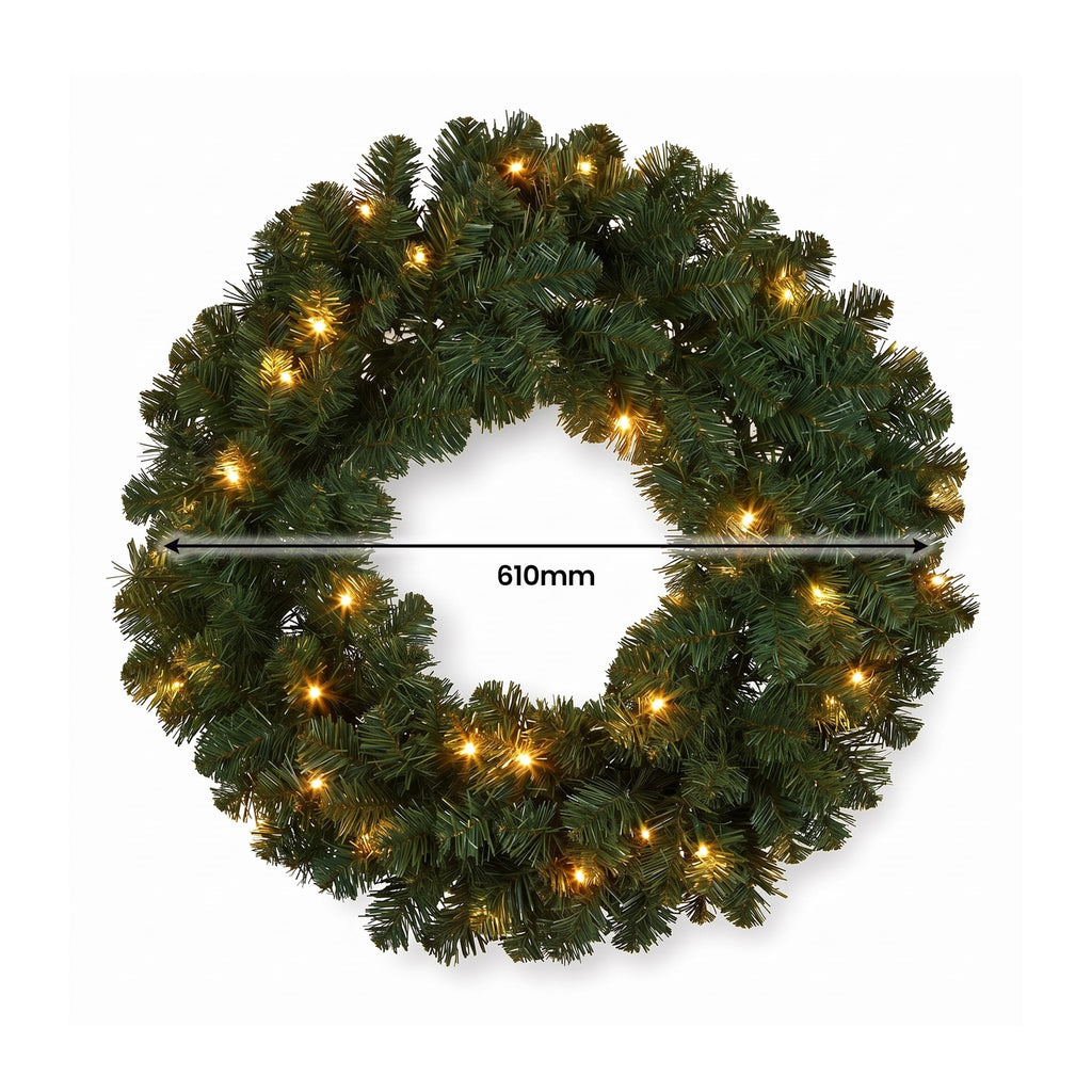 Christabelle 1.8m Prelit Tree 61cm Highland Pine Wreath Prelit 2.74m Highland Pine Christmas Garland