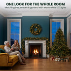 Christabelle 1.8m Prelit Tree 61cm Highland Pine Wreath Prelit 2.74m Highland Pine Christmas Garland