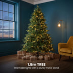 Christabelle 1.8m Prelit Tree 61cm Highland Pine Wreath Prelit 2.74m Highland Pine Christmas Garland