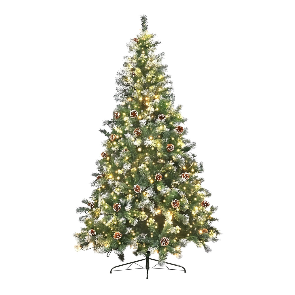 Christabelle 1.2m Pre-Lit LED Tree 61cm Alpine Snow Wreath Prelit 2.74m Alpine Snow Christmas Garland