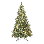 Christabelle 1.2m Pre-Lit LED Tree 61cm Alpine Snow Wreath Prelit 2.74m Alpine Snow Christmas Garland