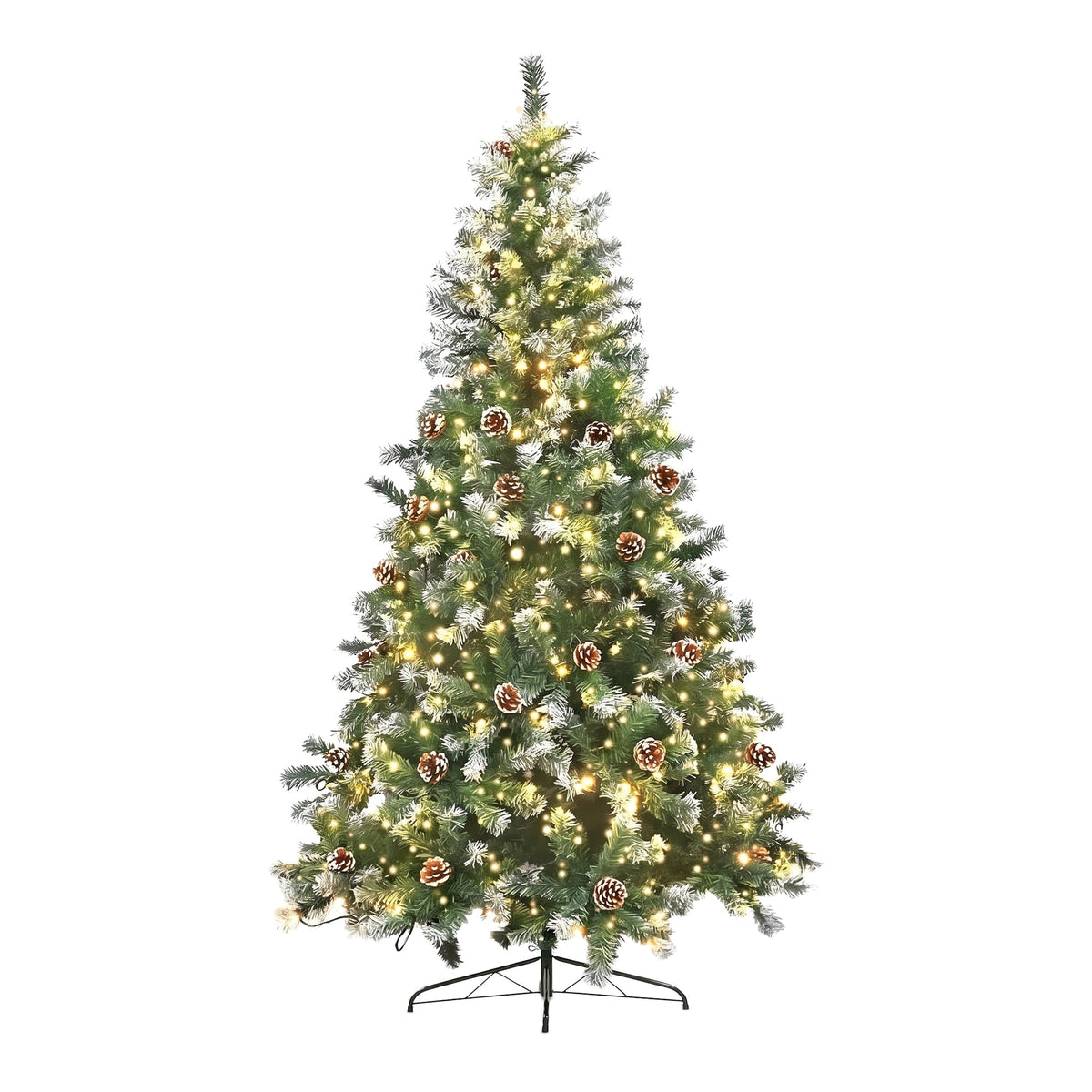 Christabelle 1.2m Pre-Lit LED Tree 61cm Alpine Snow Wreath Prelit 2.74m Alpine Snow Christmas Garland