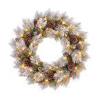 Christabelle 1.2m Pre-Lit LED Tree 61cm Alpine Snow Wreath Prelit 2.74m Alpine Snow Christmas Garland