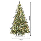 Christabelle 1.2m Pre-Lit LED Tree 61cm Alpine Snow Wreath Prelit 2.74m Alpine Snow Christmas Garland