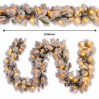 Christabelle 1.2m Pre-Lit LED Tree 61cm Alpine Snow Wreath Prelit 2.74m Alpine Snow Christmas Garland