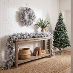 Christabelle 1.2m Pre-Lit LED Tree 61cm Alpine Snow Wreath Prelit 2.74m Alpine Snow Christmas Garland
