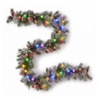 Christabelle 1.2m Pre-Lit Tree Stunning 61cm Snowy Wreath 2.7m Snowy Christmas Garland with LED