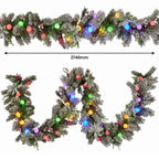 Christabelle 1.2m Pre-Lit Tree Stunning 61cm Snowy Wreath 2.7m Snowy Christmas Garland with LED
