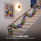 Christabelle 1.2m Pre-Lit Tree Stunning 61cm Snowy Wreath 2.7m Snowy Christmas Garland with LED
