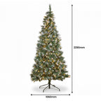 Christabelle 2.3m Christmas Tree 2.7m Garland and Wreath with Warm White Xmas LEDs