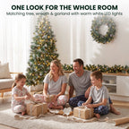 Christabelle 2.3m Christmas Tree 2.7m Garland and Wreath with Warm White Xmas LEDs