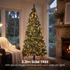 Christabelle 2.3m Christmas Tree 2.7m Garland and Wreath with Warm White Xmas LEDs