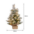 Christabelle Frosted Colonial Christmas 3pc Set 2.1m Tree 61cm Wreath 2.7m Garland with LED Lights Holiday Decor