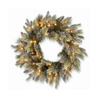 Christabelle Snowy Stamford Spruce 2.3m 7.5ft Tree 61cm Wreath Snowy Stamford 2.7m Christmas Garland Snowy with LED
