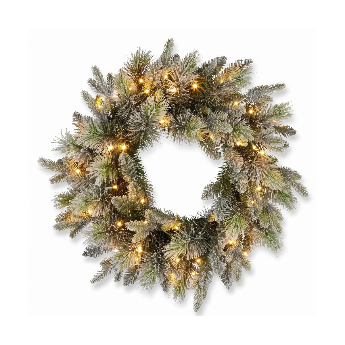 Christabelle Snowy Stamford Spruce 2.3m 7.5ft Tree 61cm Wreath Snowy Stamford 2.7m Christmas Garland Snowy with LED