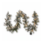 Christabelle Snowy Stamford Spruce 2.3m 7.5ft Tree 61cm Wreath Snowy Stamford 2.7m Christmas Garland Snowy with LED