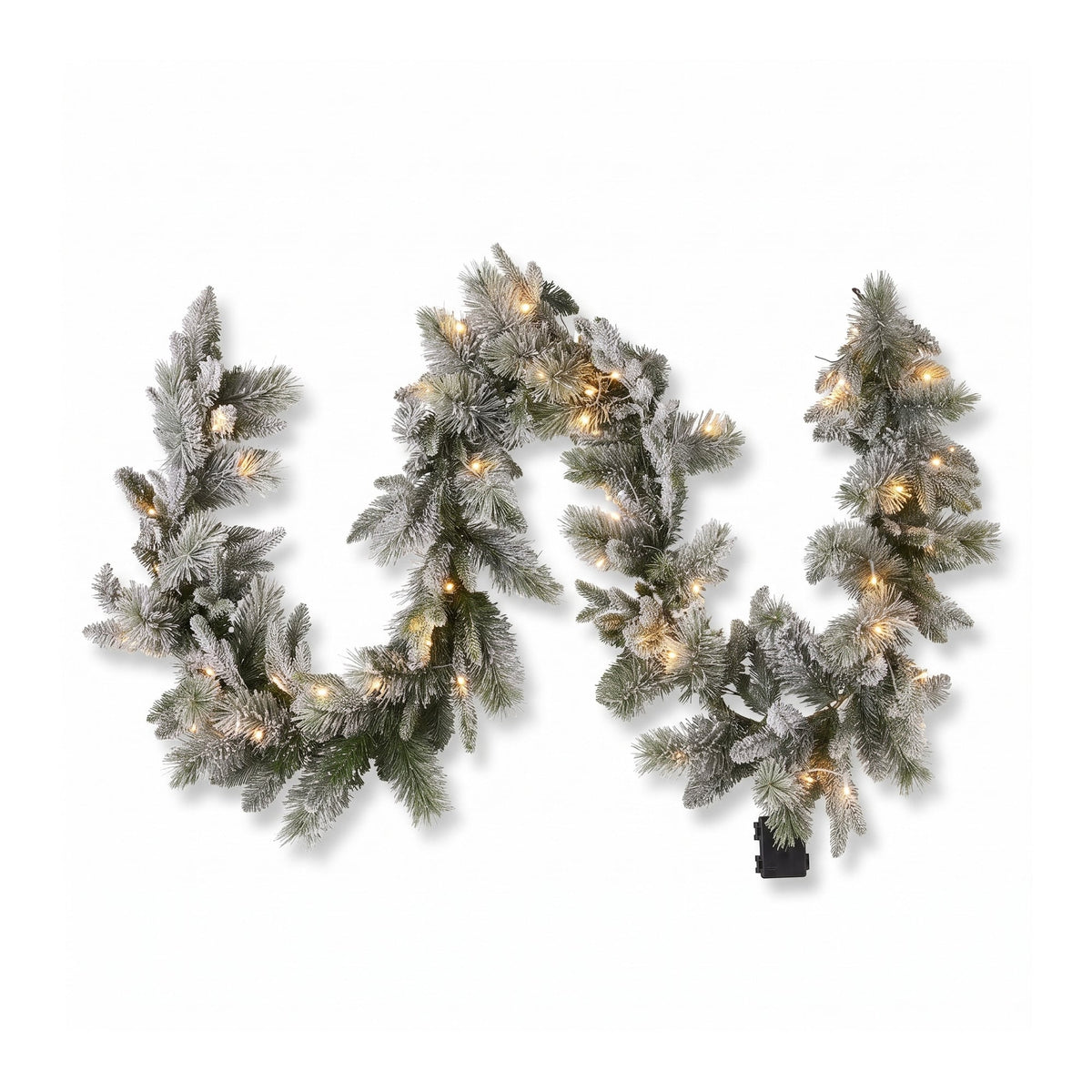 Christabelle Snowy Stamford Spruce 2.3m 7.5ft Tree 61cm Wreath Snowy Stamford 2.7m Christmas Garland Snowy with LED