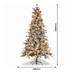 Christabelle Snowy Stamford Spruce 2.3m 7.5ft Tree 61cm Wreath Snowy Stamford 2.7m Christmas Garland Snowy with LED
