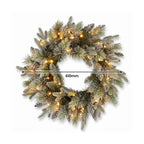 Christabelle Snowy Stamford Spruce 2.3m 7.5ft Tree 61cm Wreath Snowy Stamford 2.7m Christmas Garland Snowy with LED