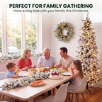 Christabelle Snowy Stamford Spruce 2.3m 7.5ft Tree 61cm Wreath Snowy Stamford 2.7m Christmas Garland Snowy with LED