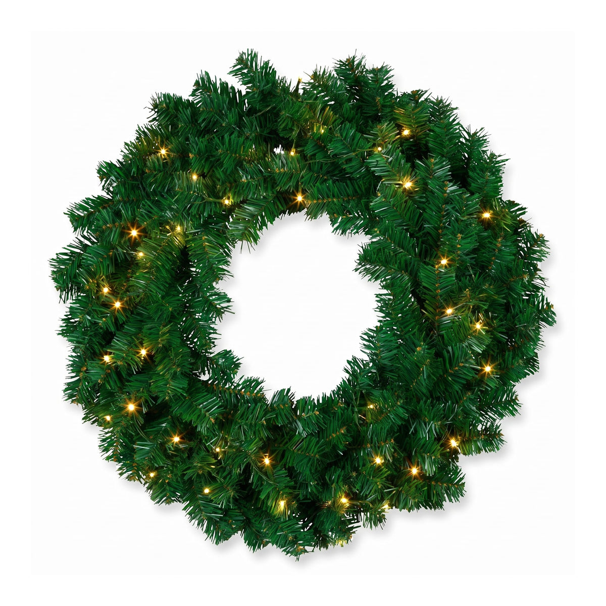 Christabelle Chadwick Green Christmas 2pc Set 61cm Christmas Wreath and Garland with LED Lights Holiday Decor