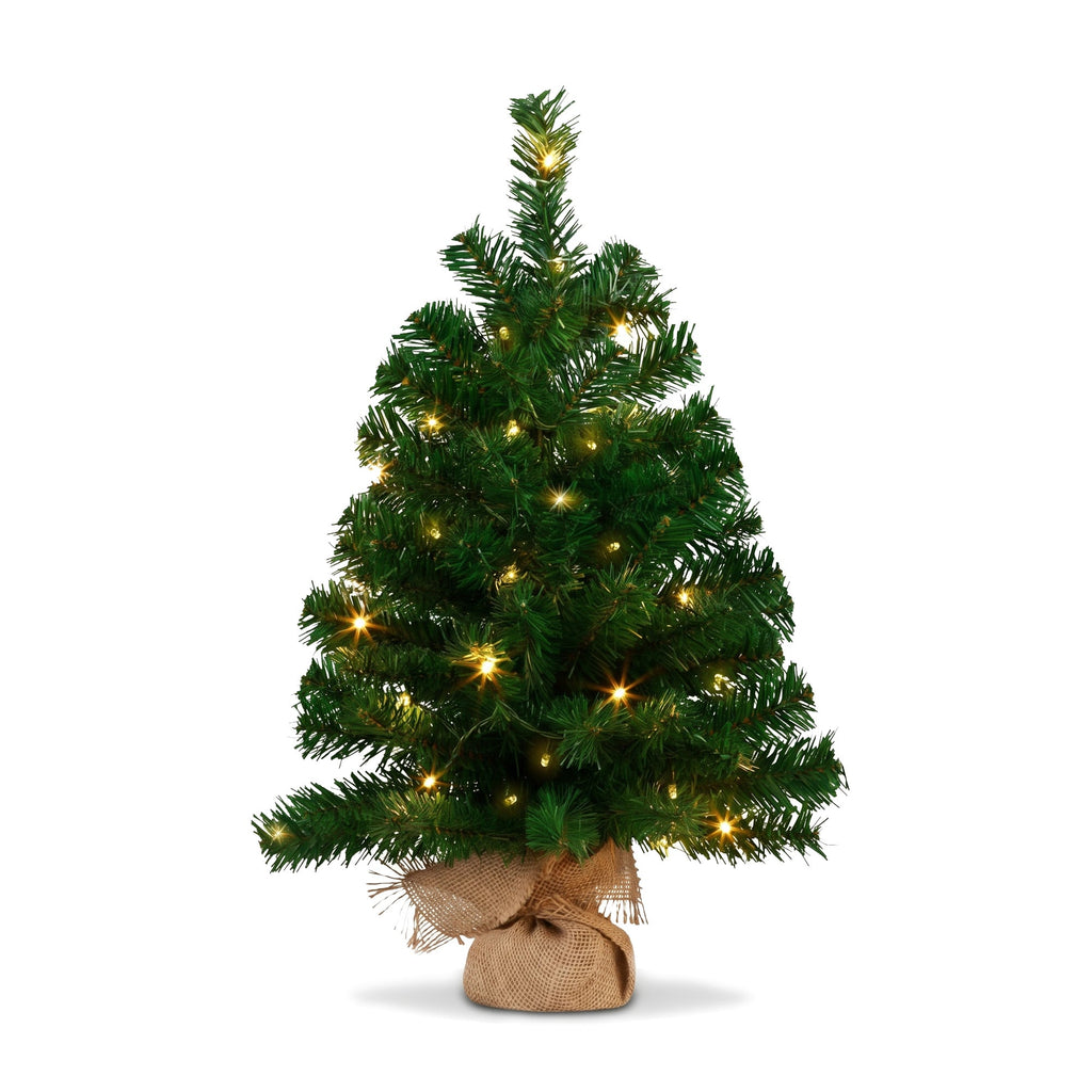 Christabelle Chadwick Green Christmas 3pc Set 61cm Tabletop Tree 61cm Wreath 2.7m Garland with LED Light