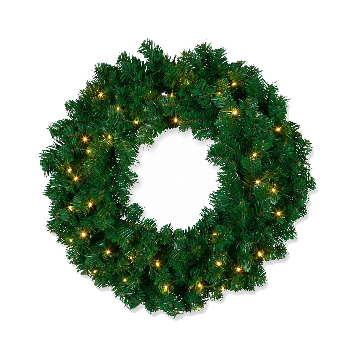 Christabelle Chadwick Green Christmas 3pc Set 61cm Tabletop Tree 61cm Wreath 2.7m Garland with LED Light