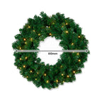 Christabelle Chadwick Green Christmas 3pc Set 61cm Tabletop Tree 61cm Wreath 2.7m Garland with LED Light