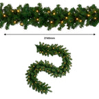 Christabelle Chadwick Green Christmas 3pc Set 61cm Tabletop Tree 61cm Wreath 2.7m Garland with LED Light