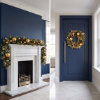 Christabelle Deluxe Mountain Pine Christmas 2pc Set 61cm Wreath and 2.74m Garland with LED Lights Holiday Decor